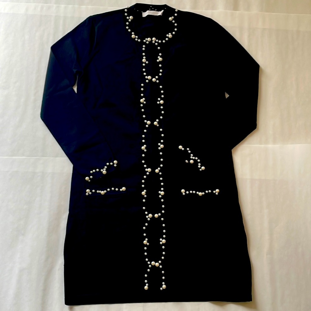 Anne Fontaine black cardigan with pearls (new, size 36, black)